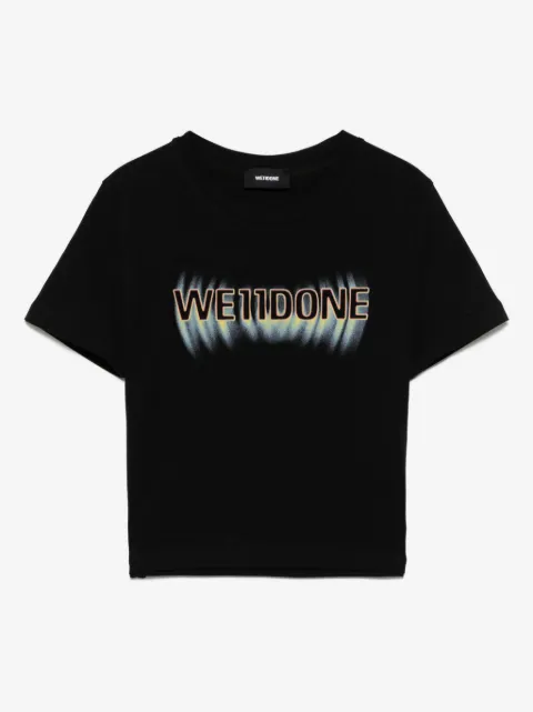 We11done Cropped-T-Shirt mit Logo