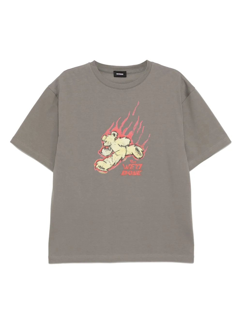 We11done playera Run Flame Teddy estampada | gris | Image 1