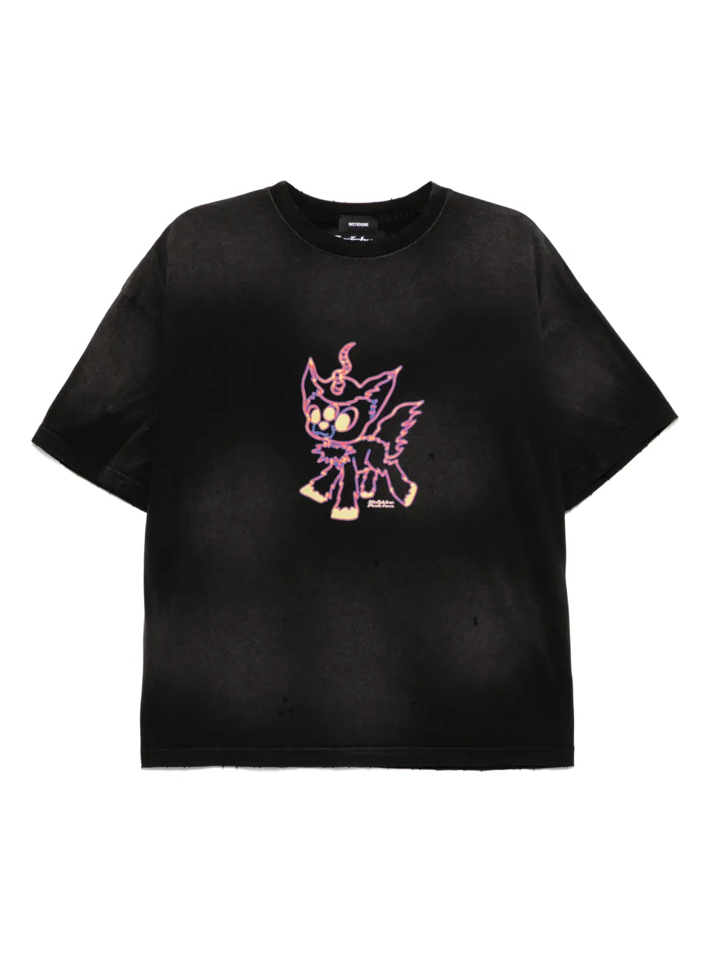 We11done playera Peaches con llamas del logo | negro | Image 1
