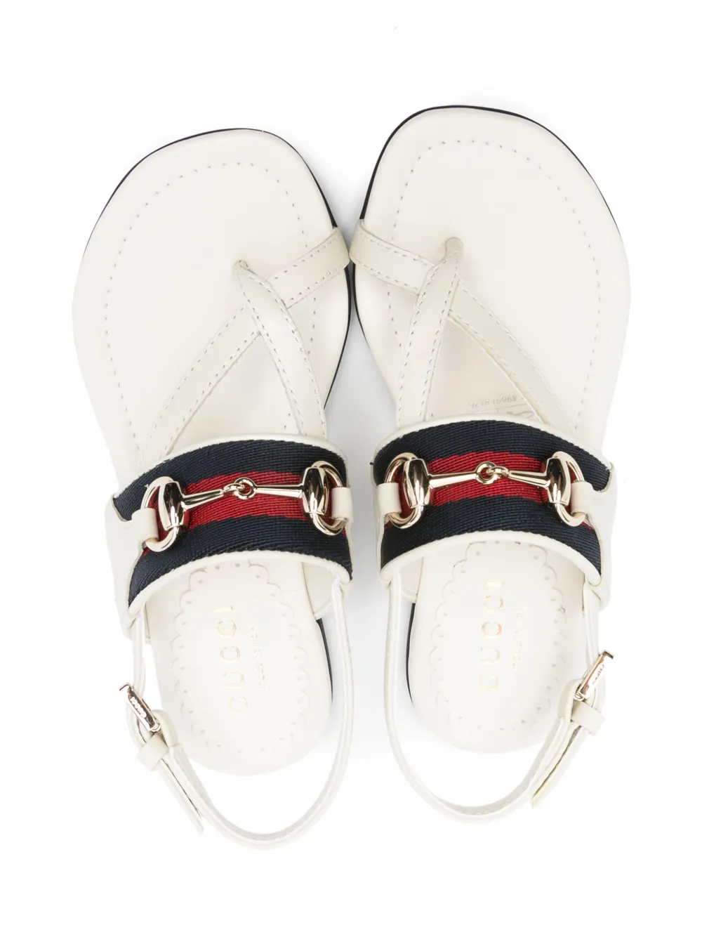 Gucci Kids Sandalen met Web-detail Wit