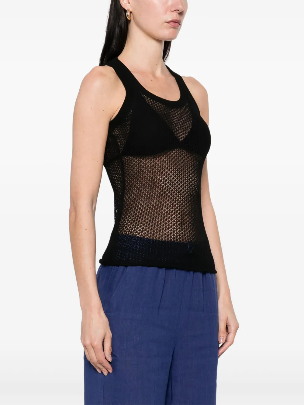 Shop Marella X Emily Ratajkowski Villar Tank Top In Black