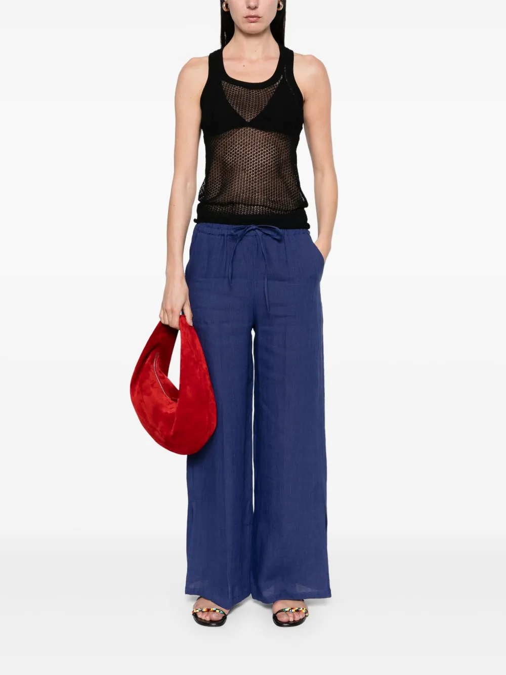 Shop Marella X Emily Ratajkowski Villar Tank Top In Black