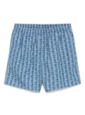 Lacoste graphic-print swim shorts - Blue