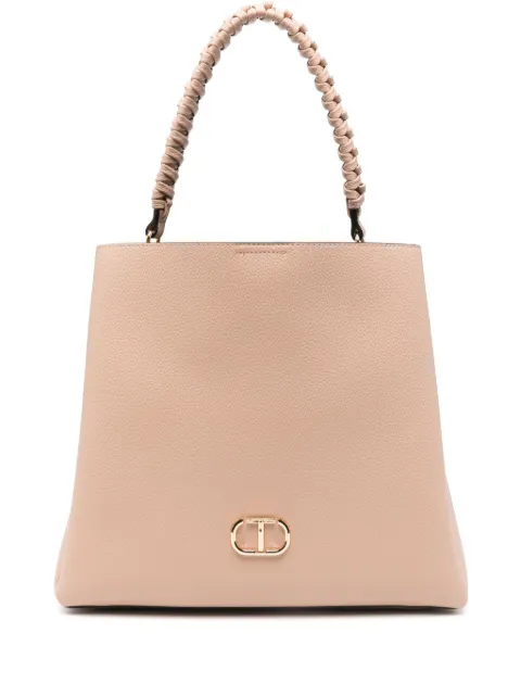 TWINSET braided-handle tote bag