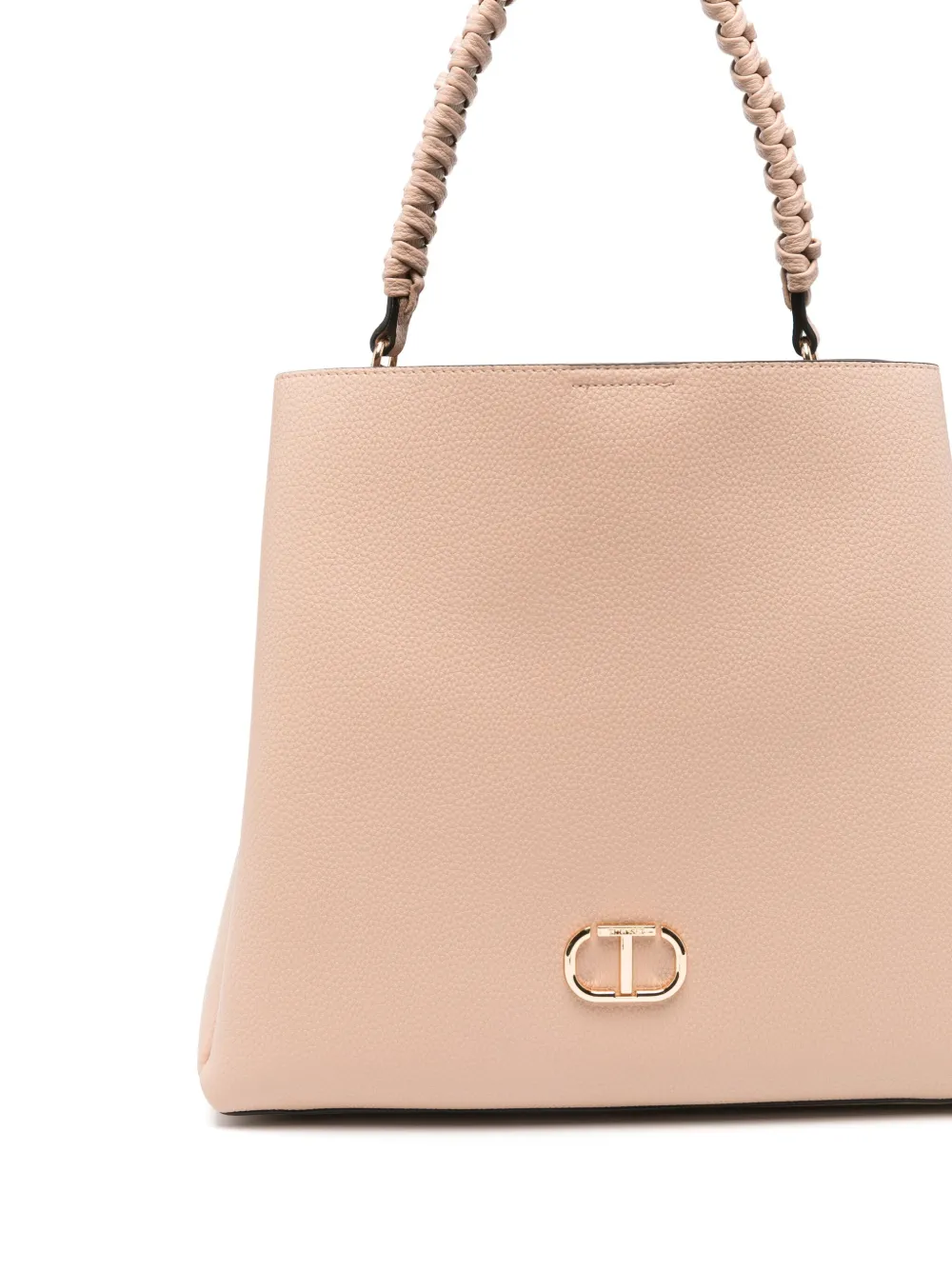 TWINSET Shopper met gevlochten handgreep Roze