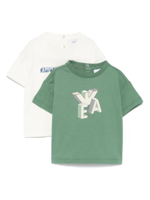 Emporio Armani Kids طقم تيشيرتات بطبعة شعار الماركة (قطعتان)