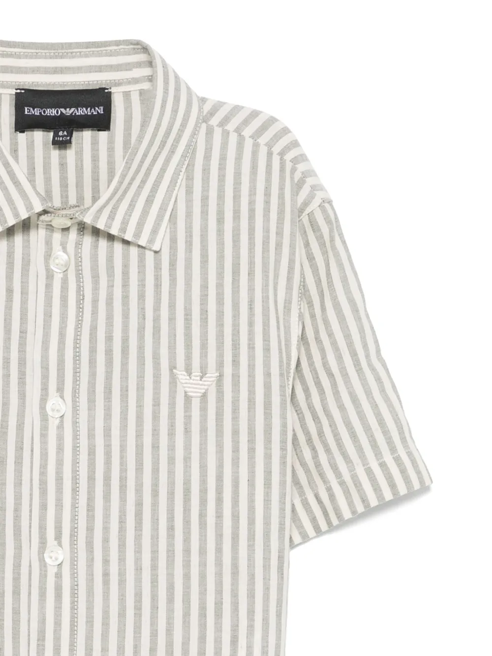 Emporio Armani Kids Shirt met geborduurd logo Beige
