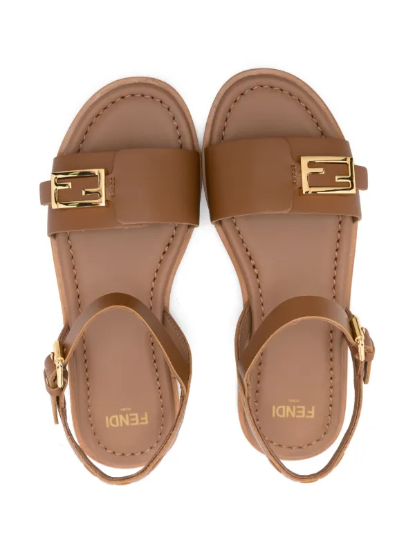 Fendi Kids ロゴ サンダル | ブラウン | FARFETCH JP