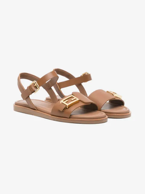 Fendi Kids FF logo-plaque sandals