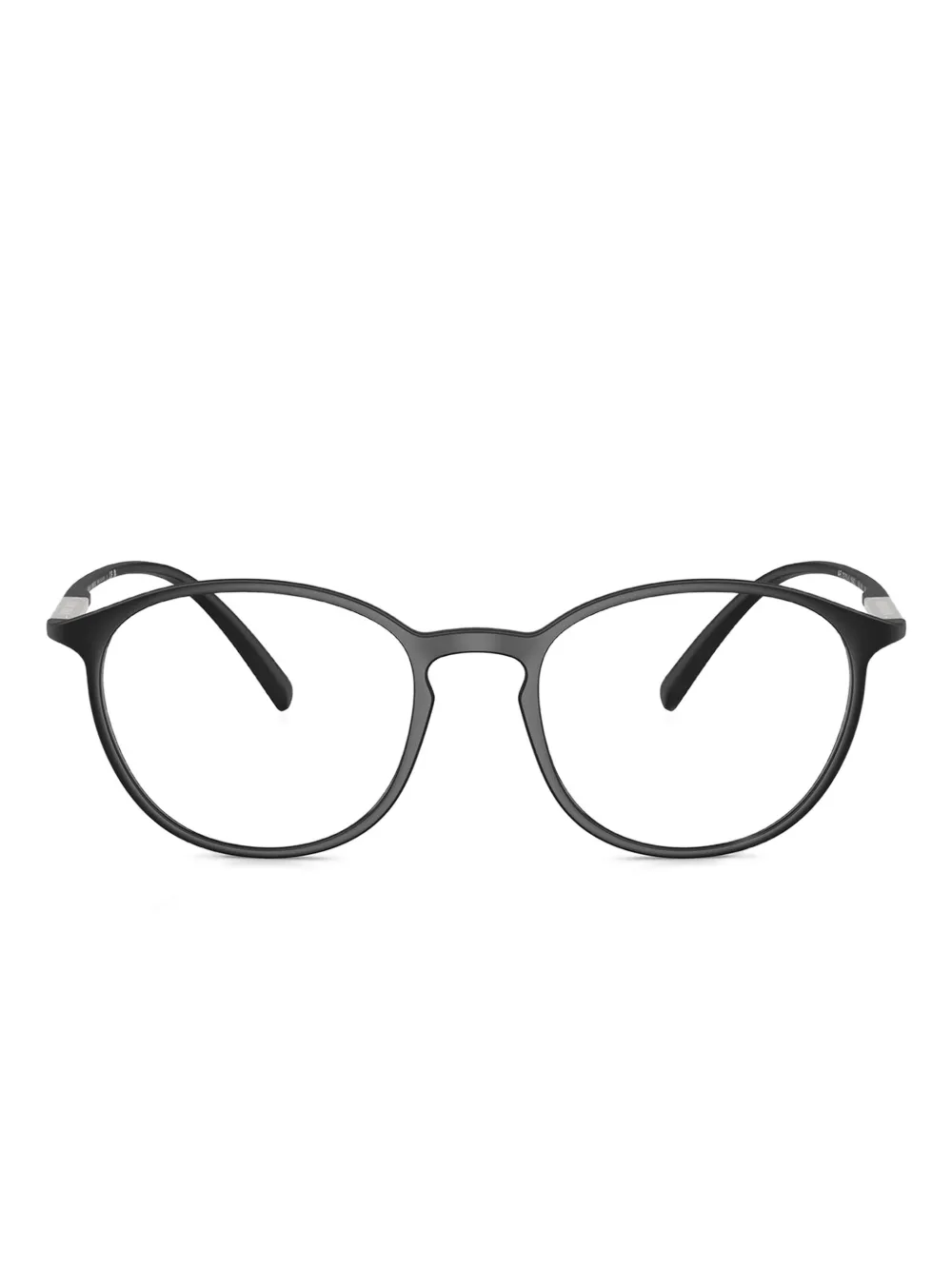 Giorgio Armani Bril met rond montuur en metalen afwerking Zwart