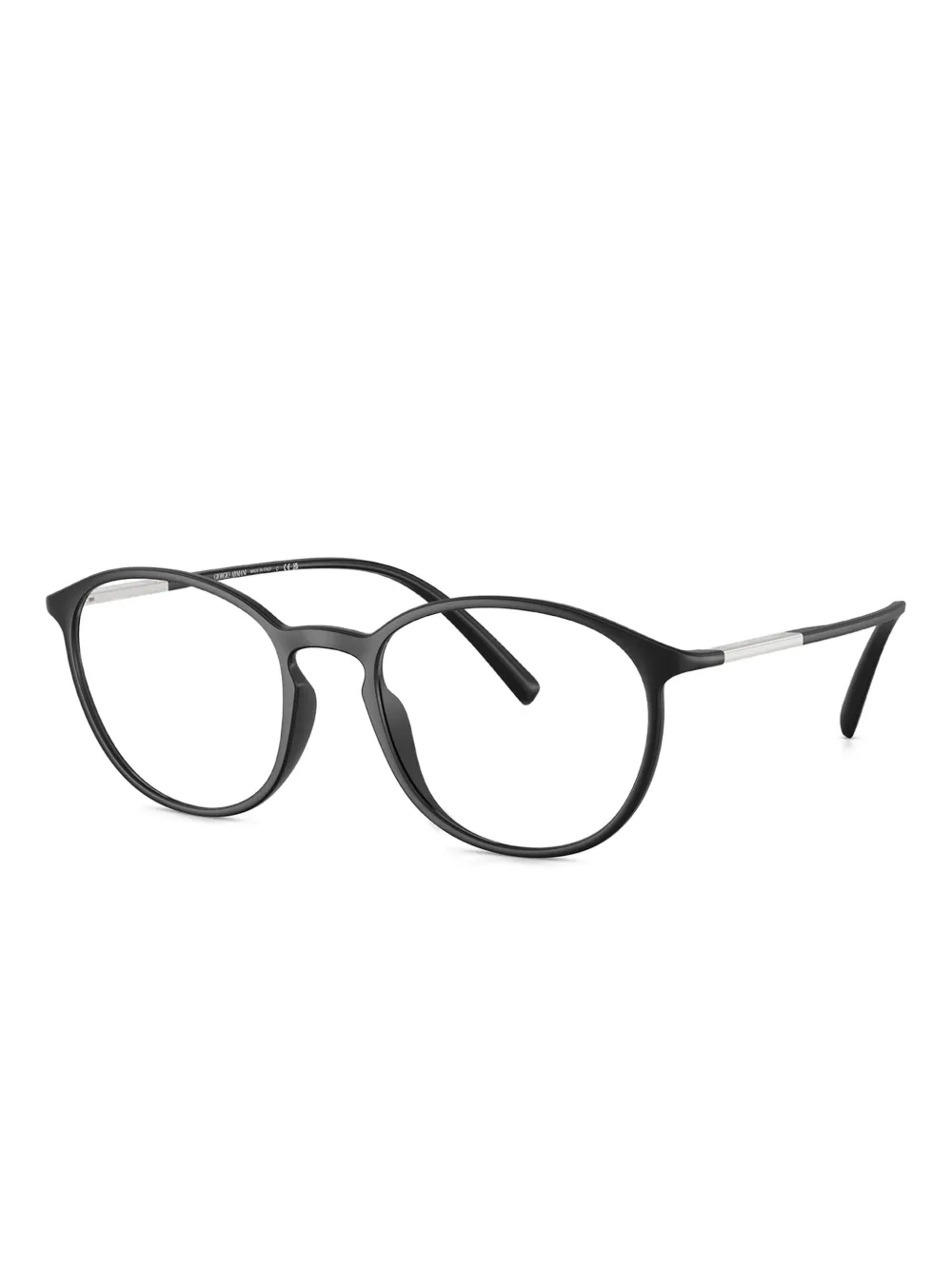Giorgio Armani lunettes de vue rondes à bords métallisés | Image 2