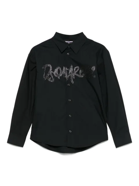 DSQUARED2 KIDS playera con logo de glitter