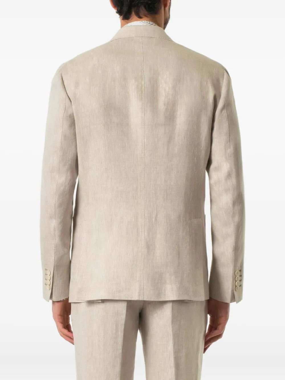 Colamarino Single-breasted Linen Blazer In Neutral