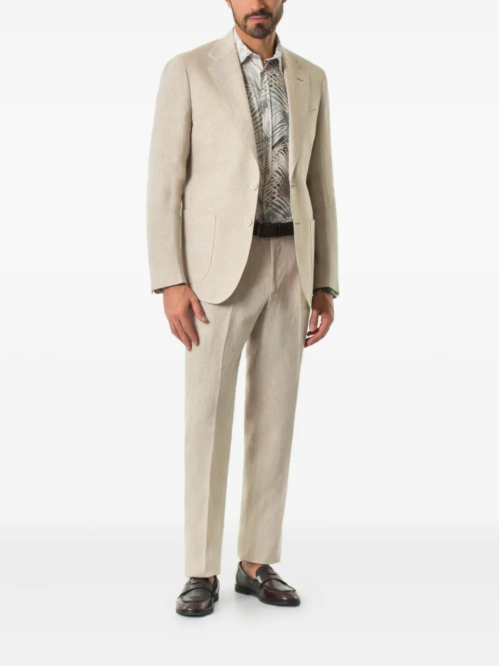 Colamarino Single-breasted Linen Blazer In Neutral