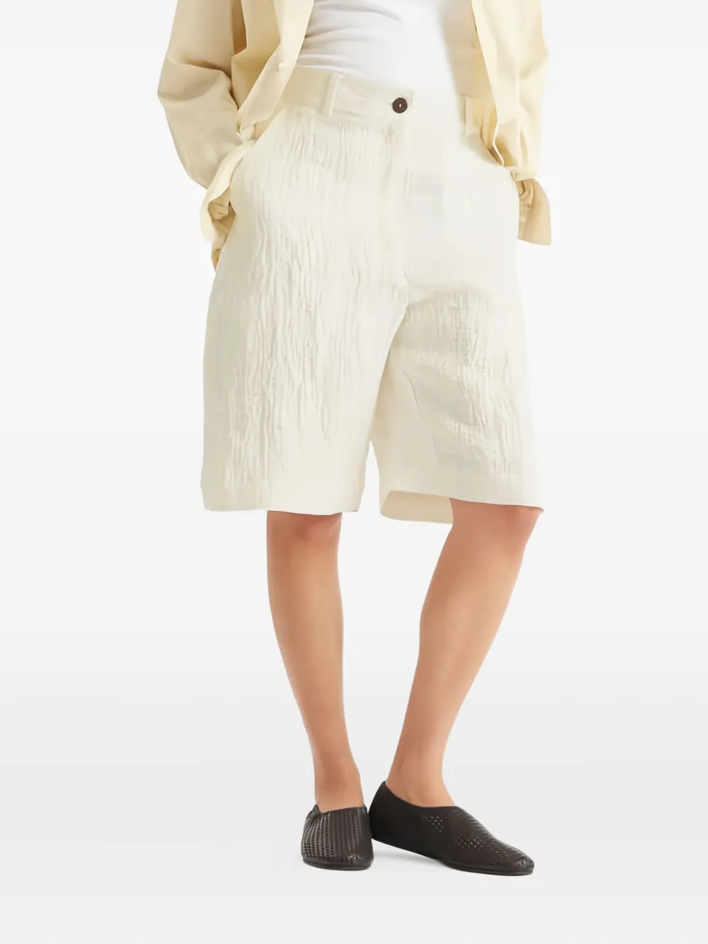 Studio Nicholson Linnen shorts Beige