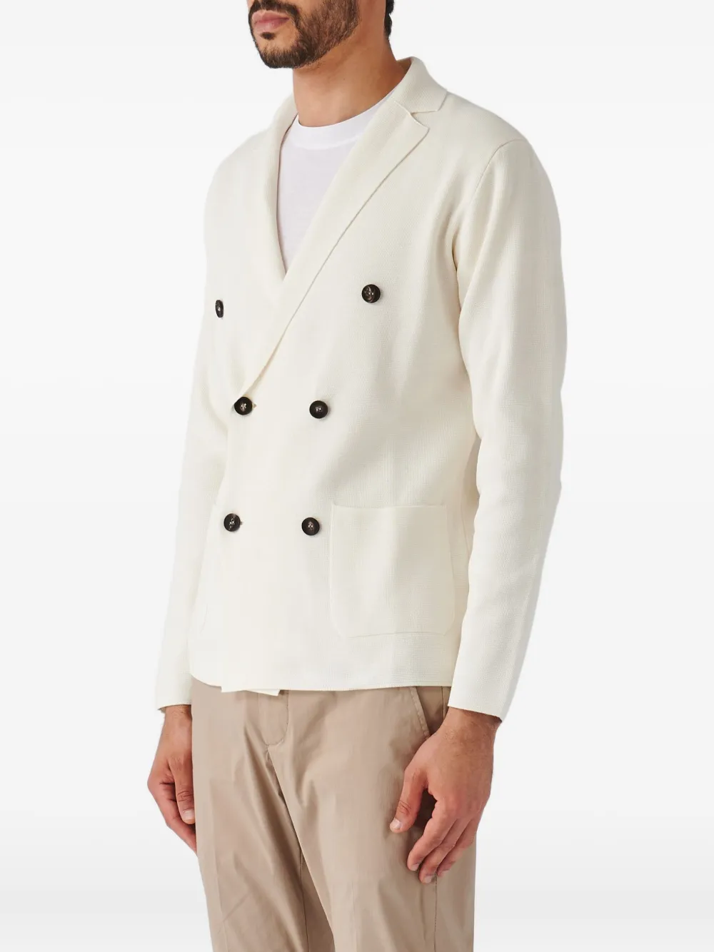 Filippo De Laurentiis Blazer met dubbele rij knopen Wit