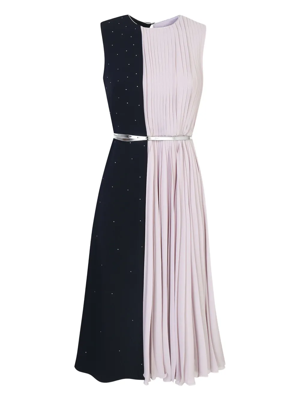 Max Mara embellished pleated dress Zwart