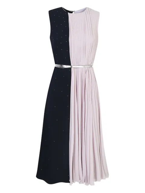 Max Mara embellished pleated dress