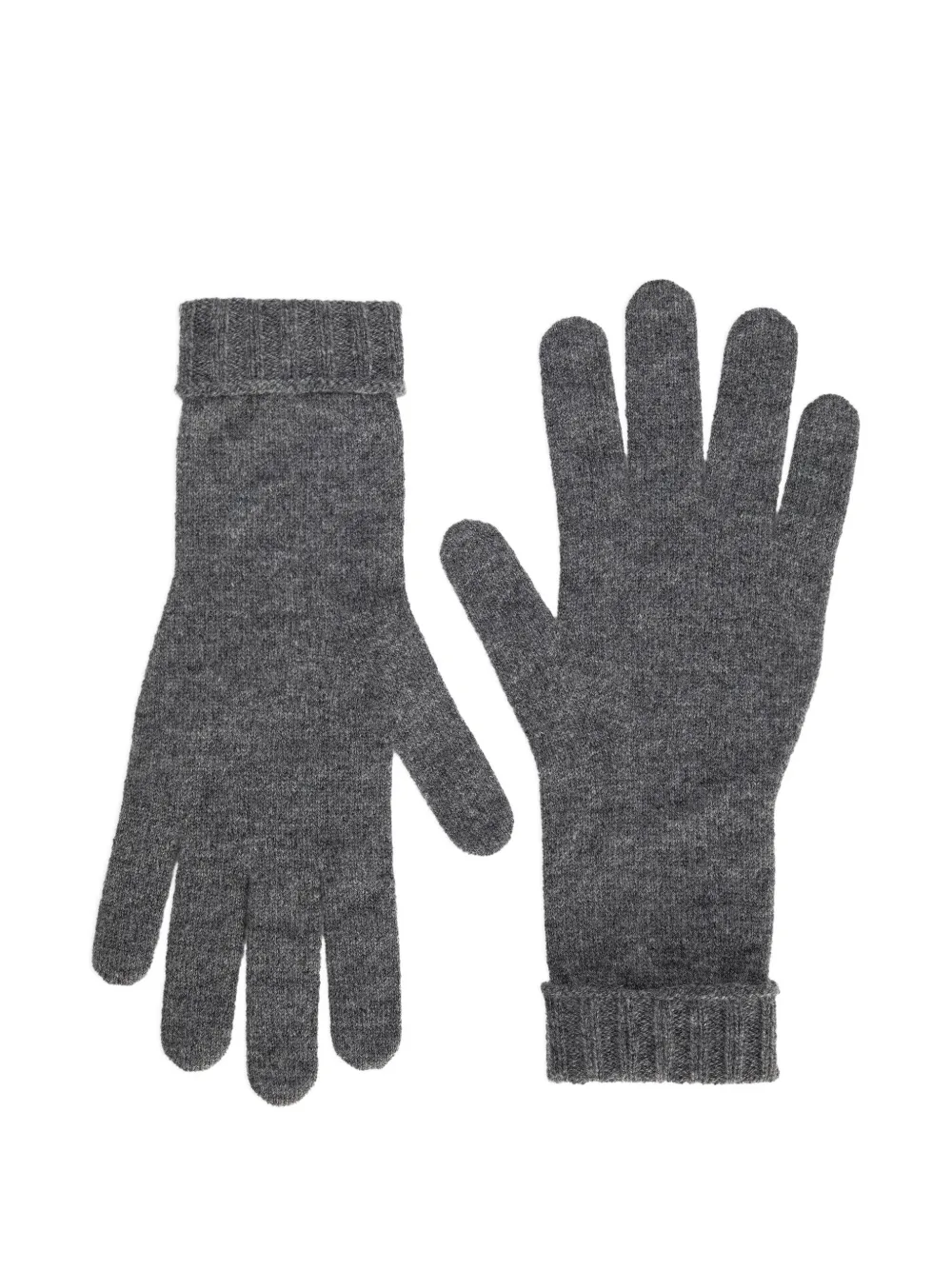 Dolce & Gabbana Ribbed-cuff Gloves In Gray