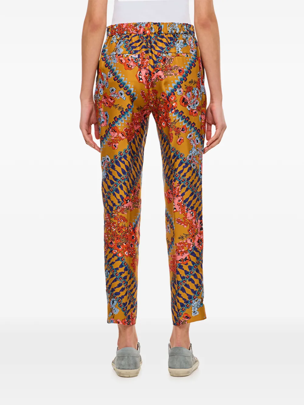 Alberto Biani Silk Trousers In Multi