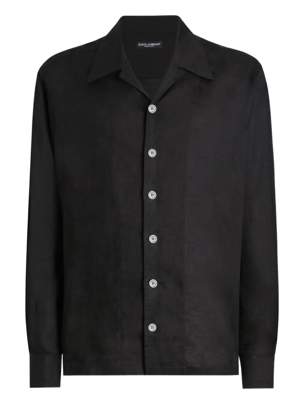 Dolce & Gabbana chemise en lin | noir | Image 1