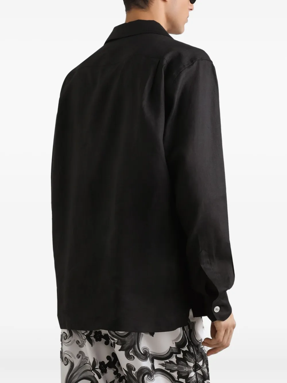 Dolce & Gabbana Linnen overhemd Zwart