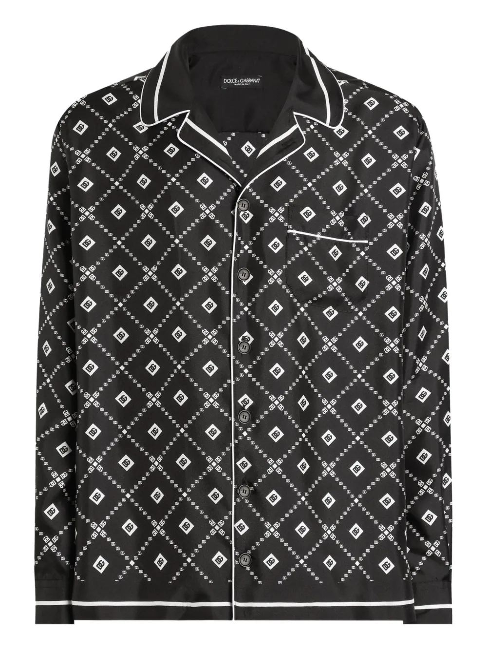 Dolce & Gabbana Overhemd met geometrisch patroon Zwart