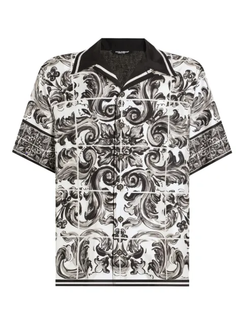 Dolce & Gabbana camisa con estampado Mayólica