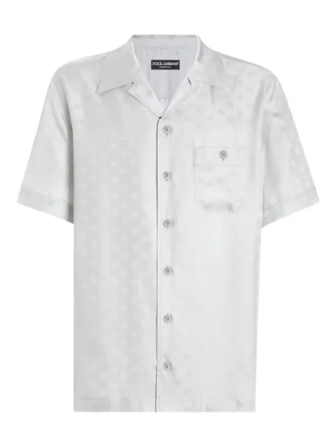 Dolce & Gabbana monogram-logo silk shirt