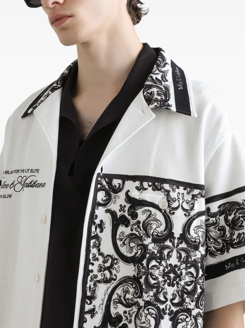 Dolce & Gabbana Overhemd met logoprint Wit