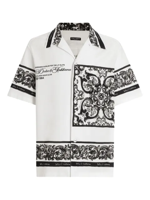 Dolce & Gabbana logo-print cotton shirt