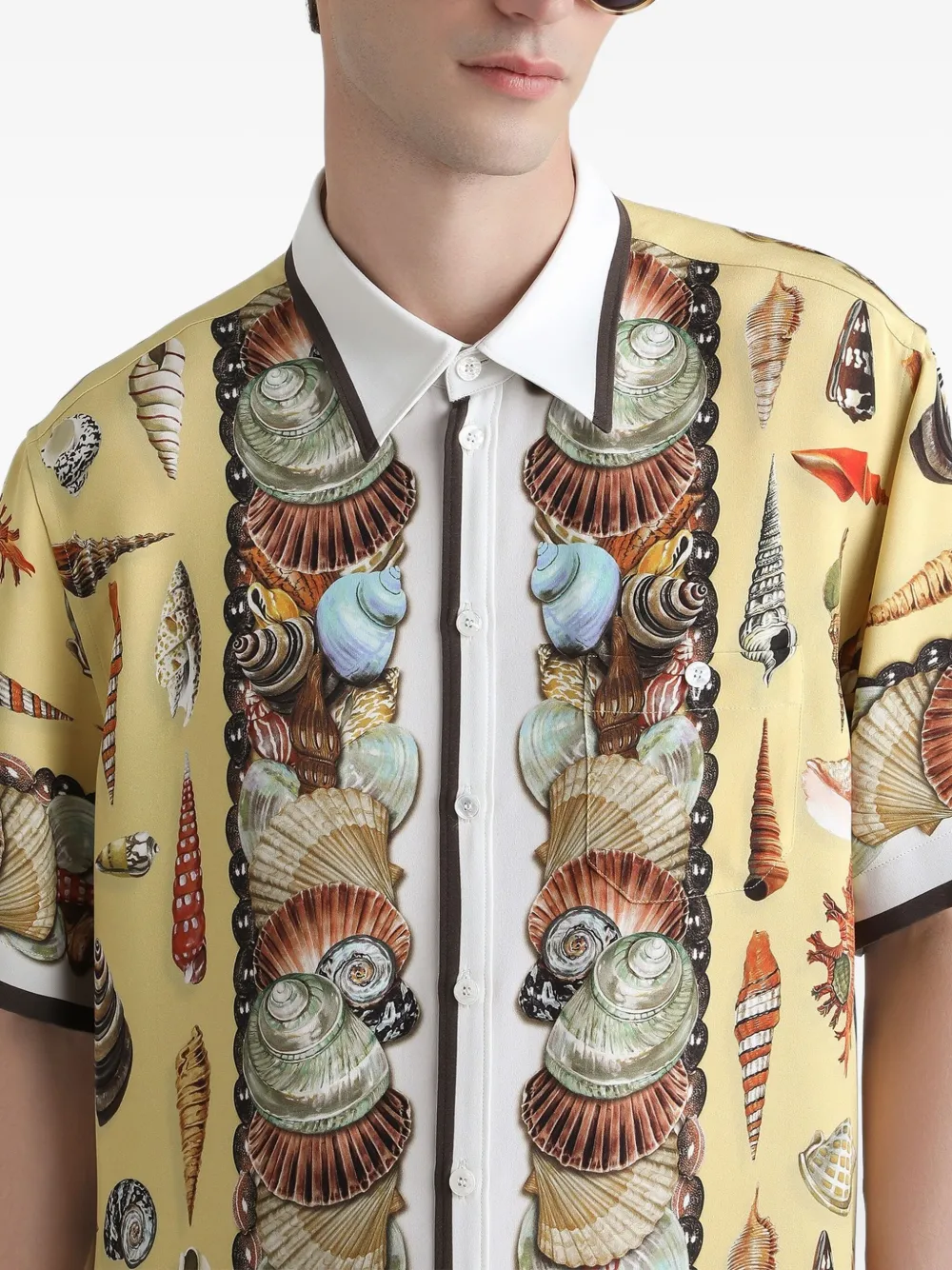 Dolce & Gabbana Overhemd met print Geel