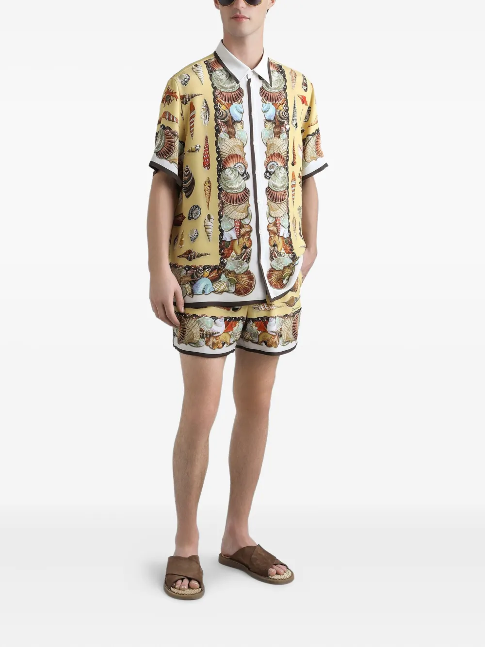 Dolce & Gabbana Overhemd met print Geel