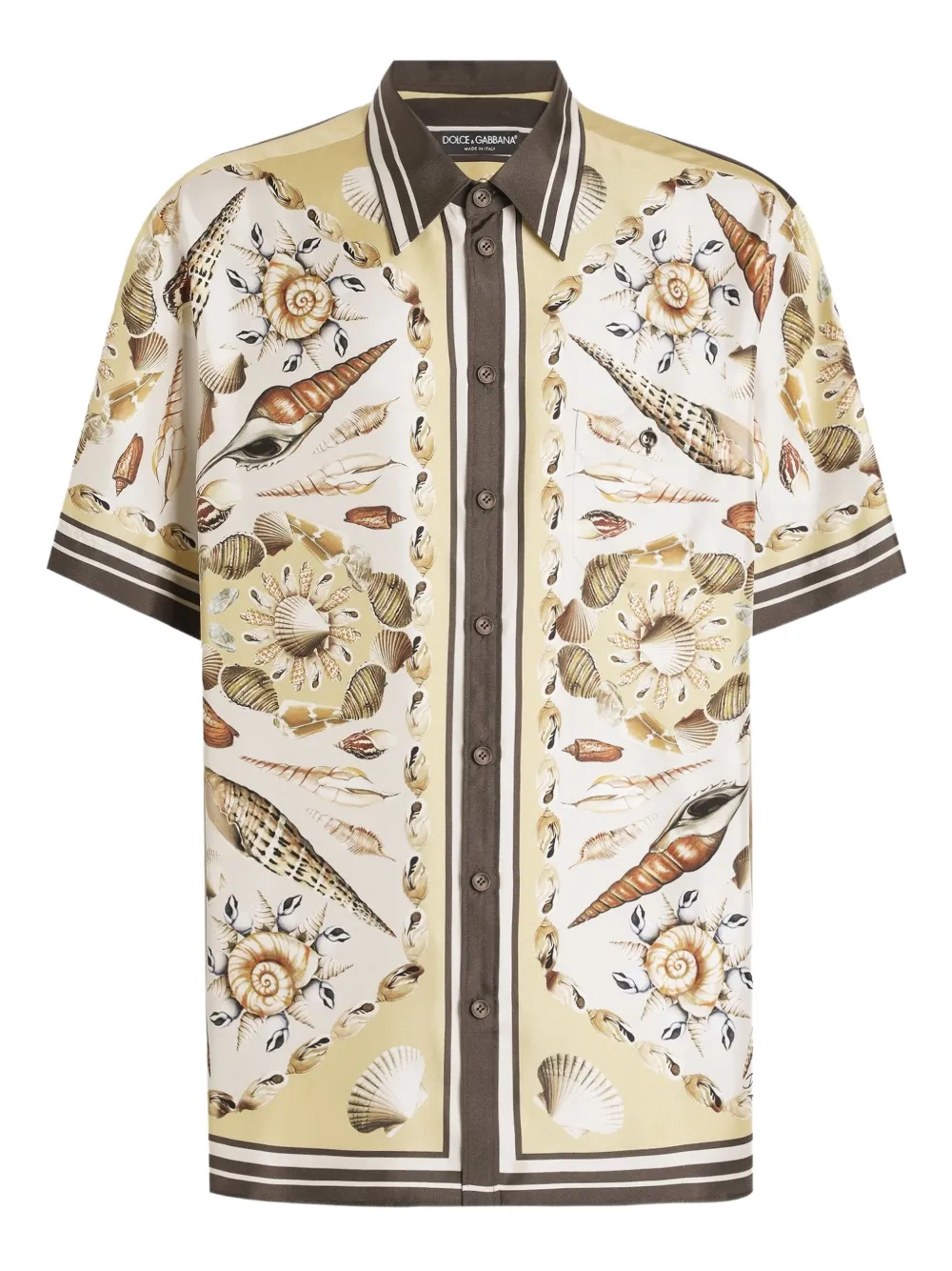 Dolce & Gabbana Hawaii overhemd met print Geel