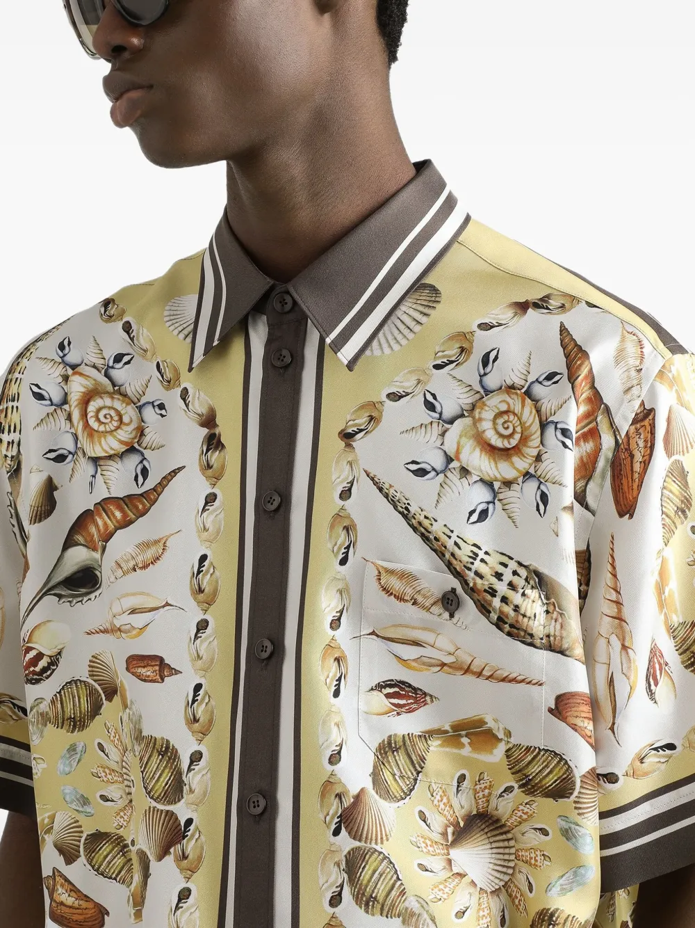 Dolce & Gabbana Hawaii overhemd met print Geel