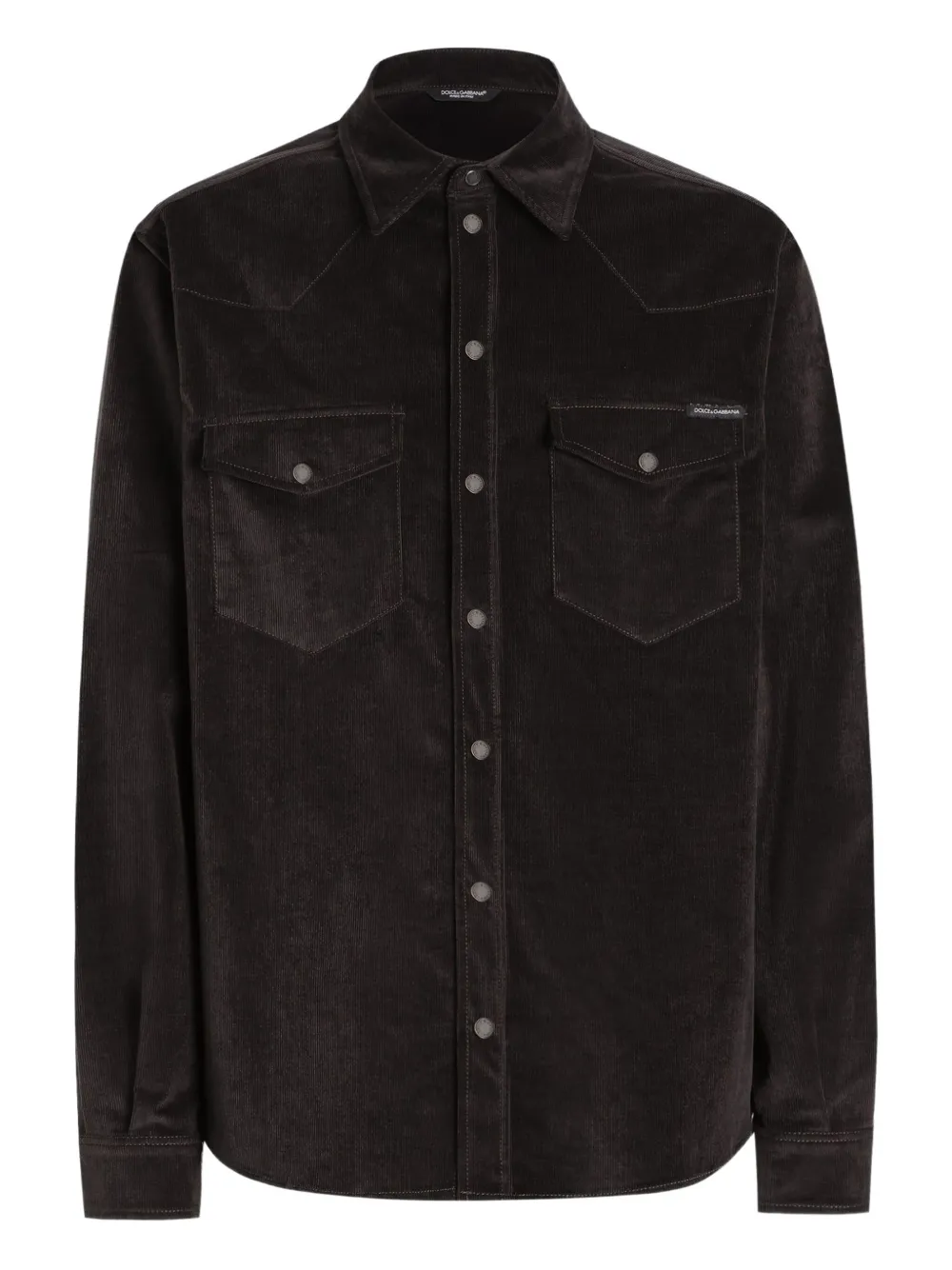 Dolce & Gabbana Ribfluwelen overhemd Grijs