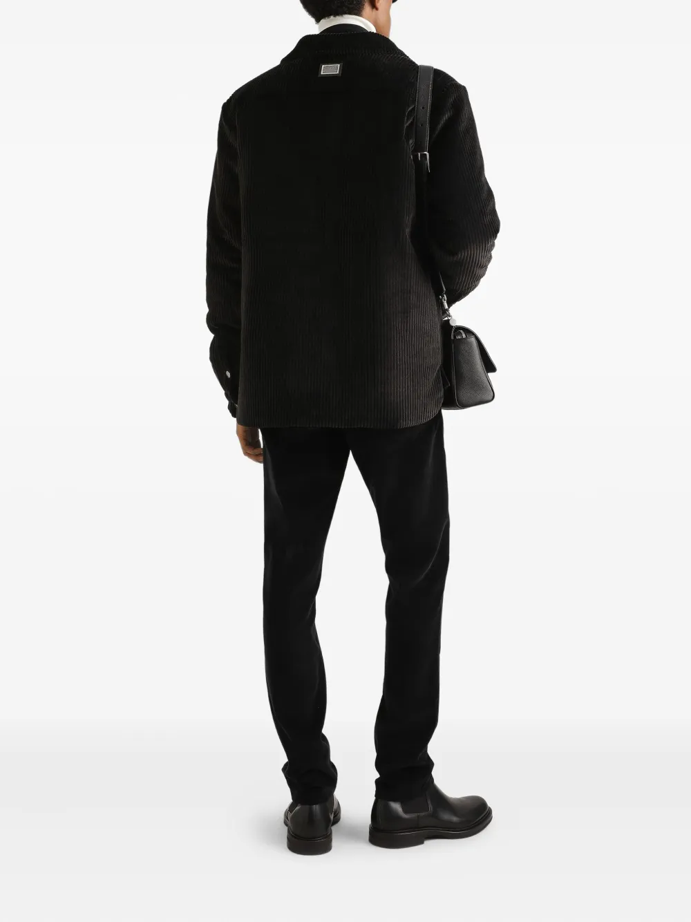 Dolce & Gabbana Ribfluwelen overhemd Zwart