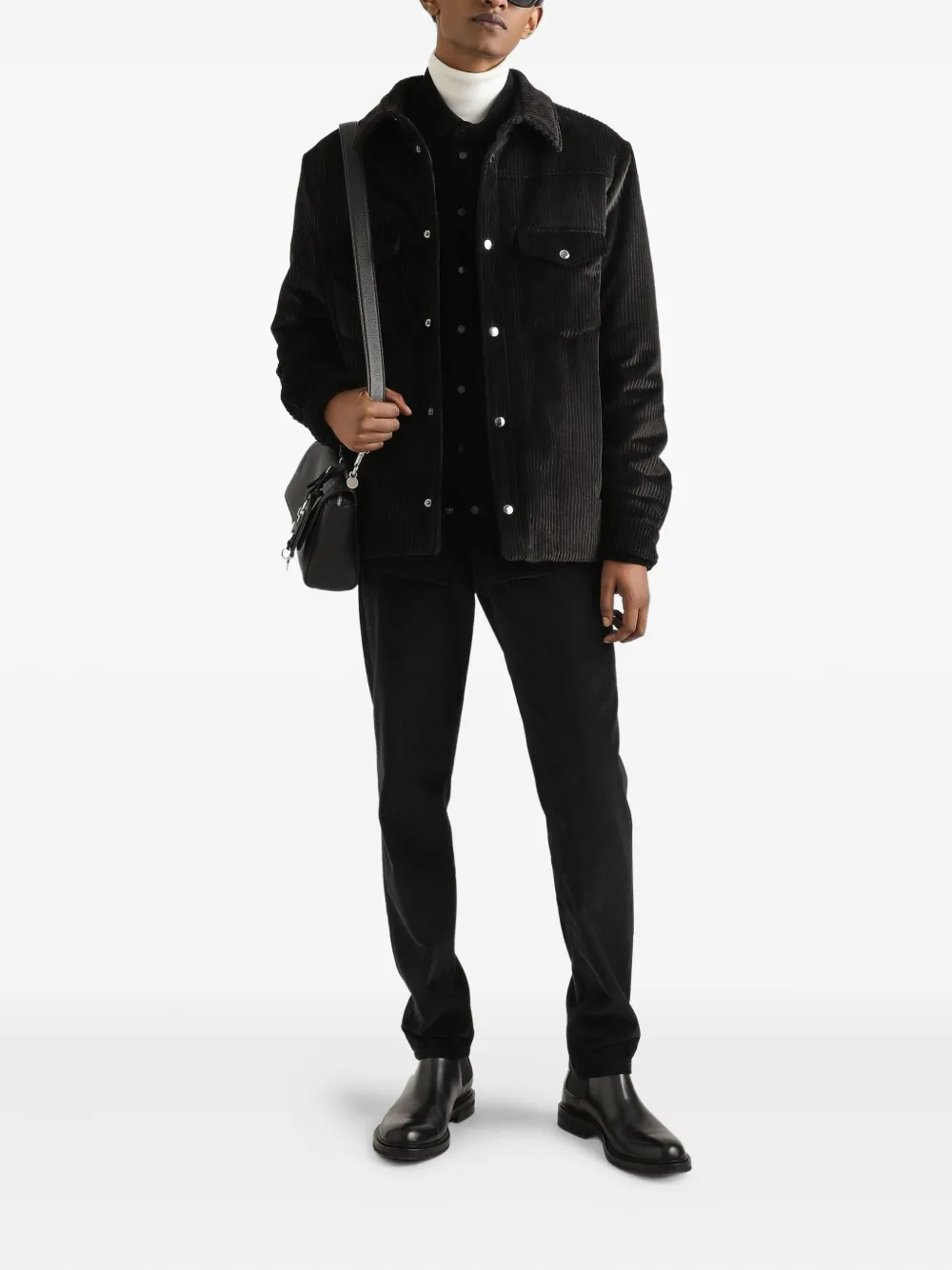 Dolce & Gabbana Ribfluwelen overhemd - Zwart