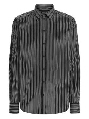 Maison Margiela Yoke ストライプ シャツ | ブラック | FARFETCH JP