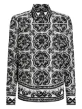 Dolce & Gabbana Majolica-print button-up shirt - White