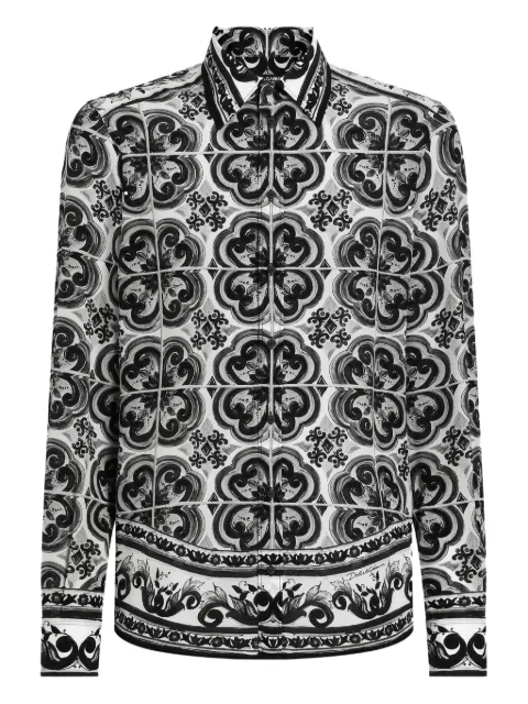 Dolce & Gabbana Majolica-print button-up shirt