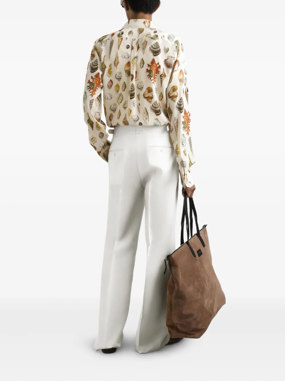 Dolce & Gabbana Martini overhemd met schelpenprint Beige