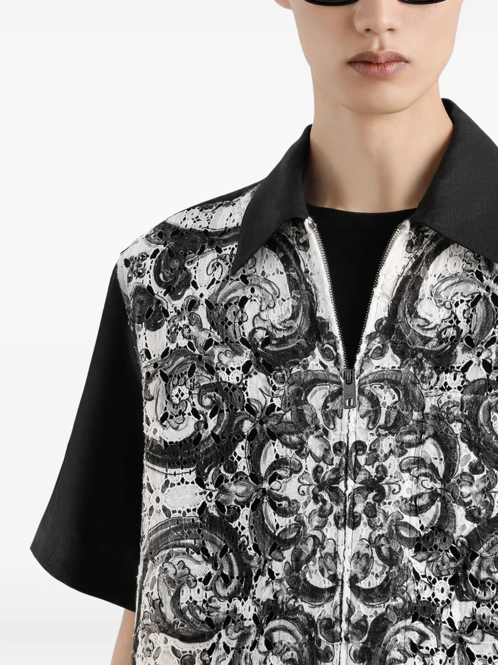 Dolce & Gabbana Overhemd met Majolica-print Zwart