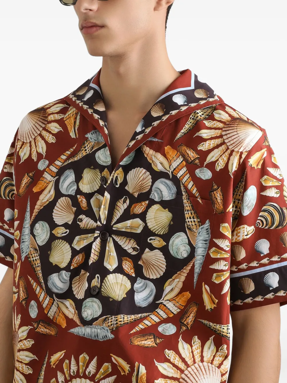 Dolce & Gabbana Overhemd met korte mouwen Bruin