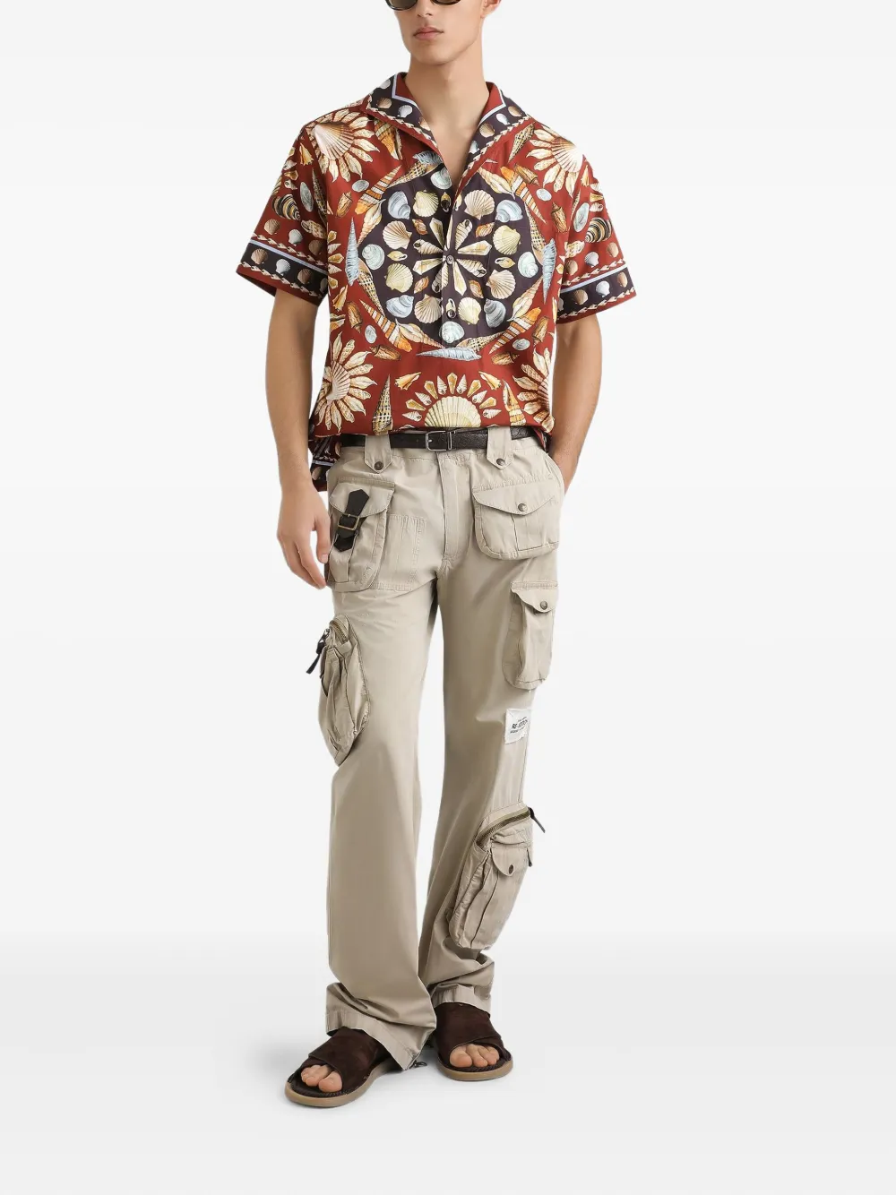 Dolce & Gabbana Overhemd met korte mouwen Bruin