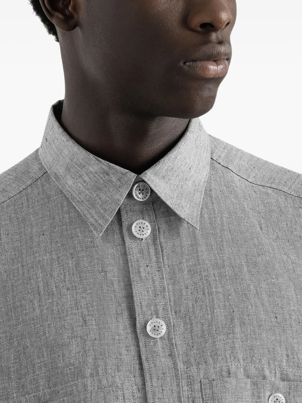 Dolce & Gabbana Linnen overhemd Grijs