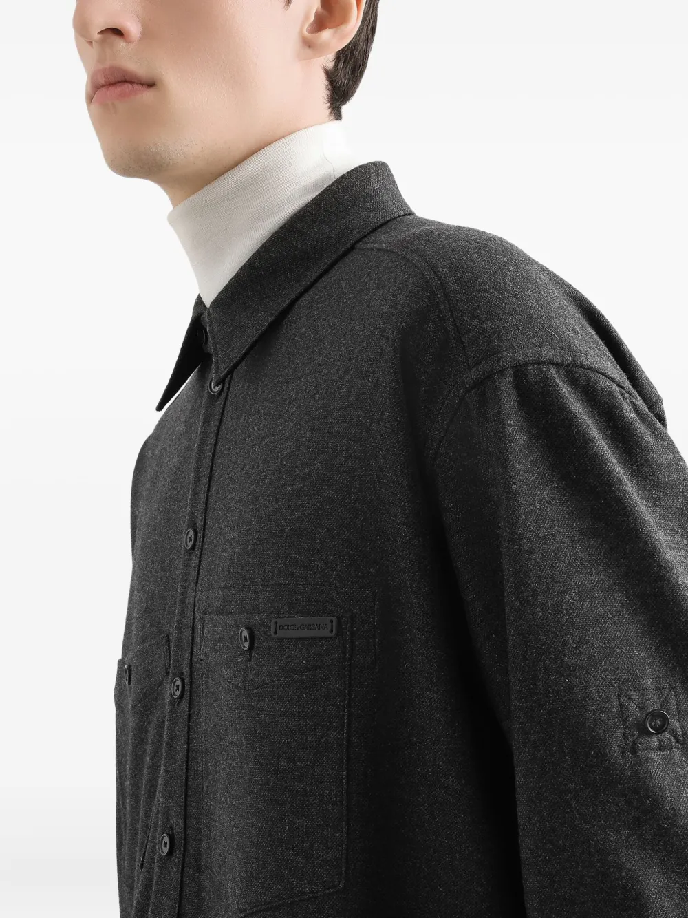 Dolce & Gabbana Overhemd met twee zakken Grijs