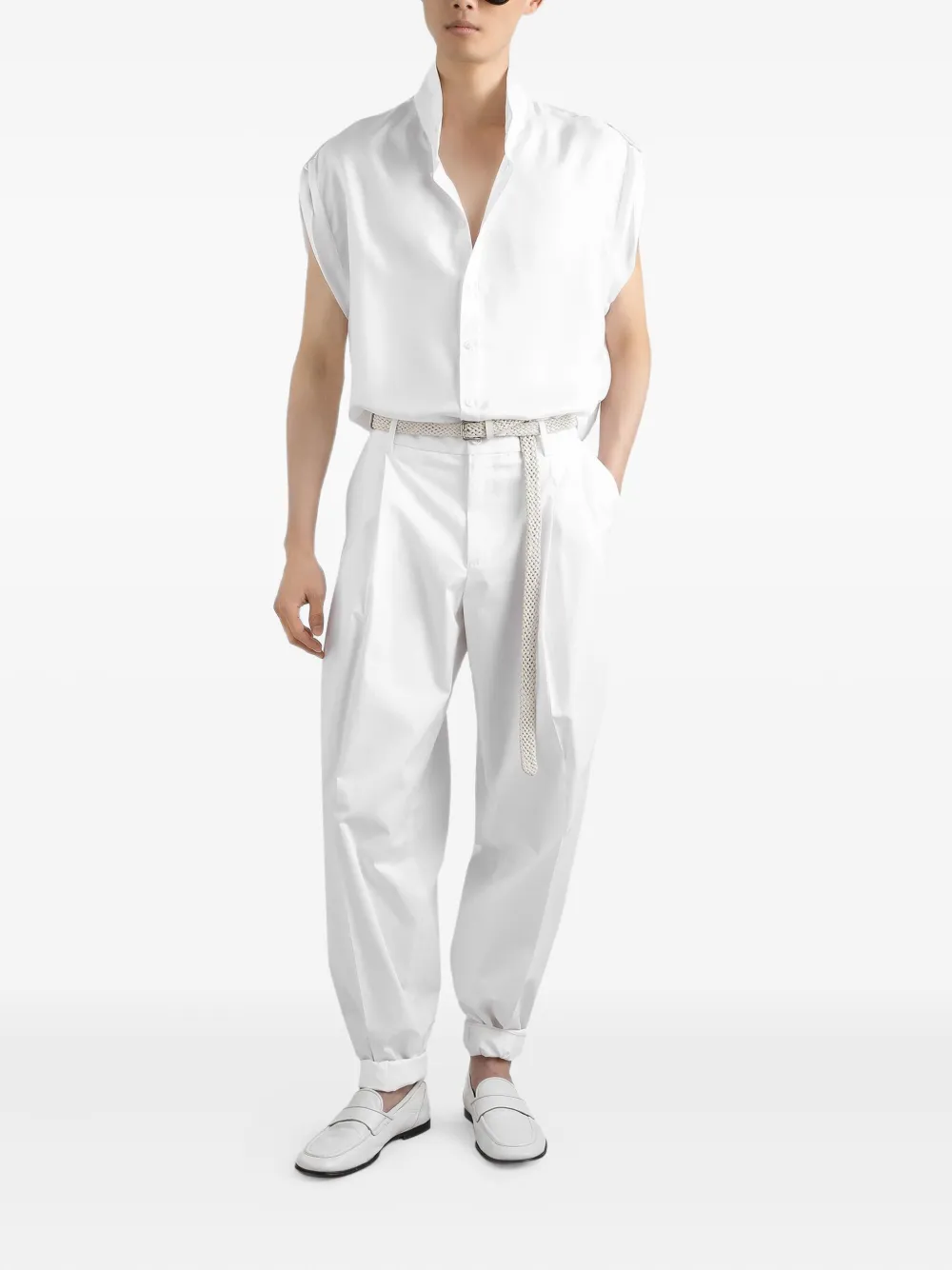 Dolce & Gabbana Mouwloos overhemd - Wit