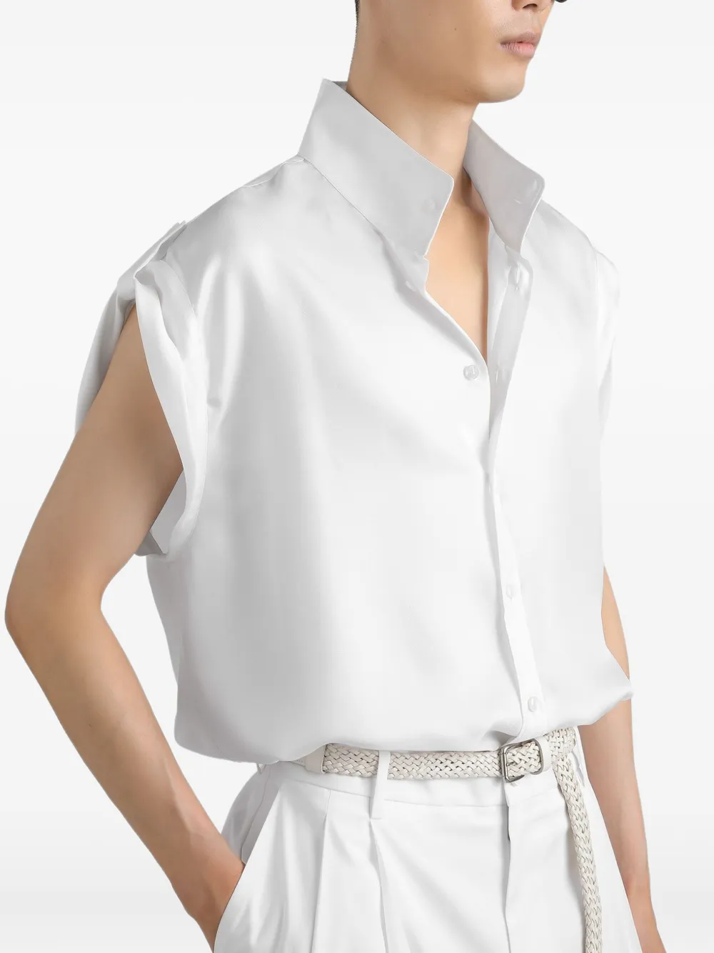 Dolce & Gabbana Mouwloos overhemd Wit