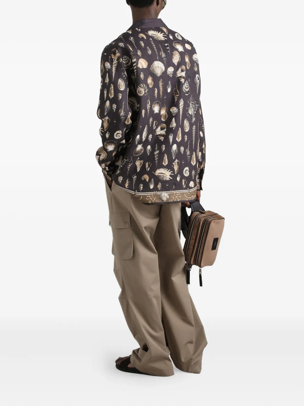 Dolce & Gabbana Overhemd met schelpenprint Bruin